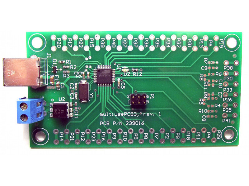 Cape job Faret vild raphnet. - USB Game16: 4 direction inputs + 12 button inputs PCB