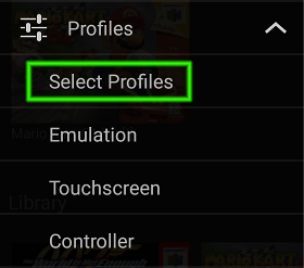 Profiles -> Select Profiles